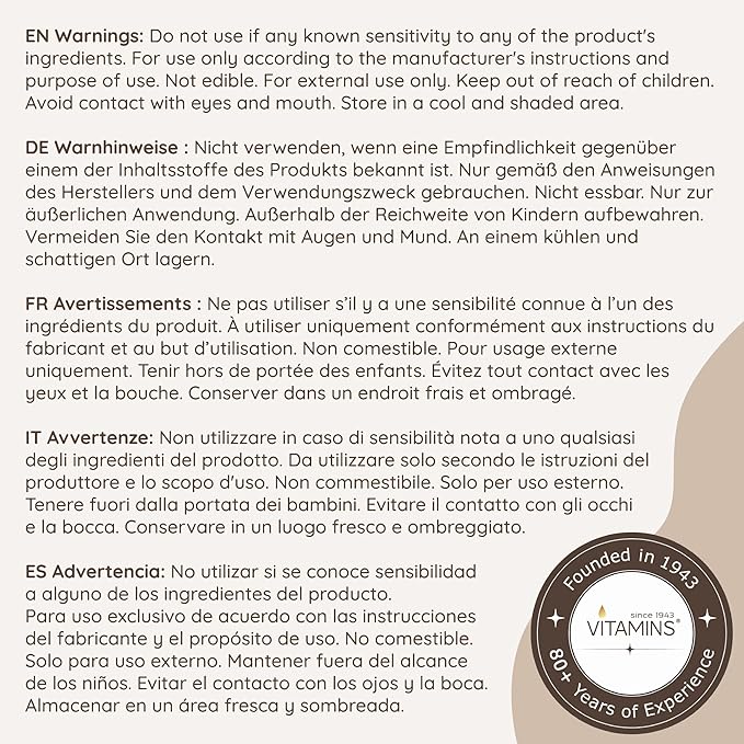 VITAMINS hair cosmetics Keratin Hair Serum for Frizzy and Damaged Hair, Anti Frizz Serum with Biotin, Castor Oil & Collagen for Heat Protection, Shine and Gloss Treatment - 4.25 Fl Oz