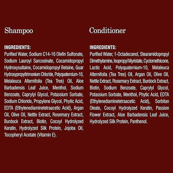 MYSTÈRE BEAUTÉ Rosemary Chelating Shampoo and Conditioner Set – Sulfate Free Hard Water Hair Care with Biotin, Keratin & Tea Tree – Clarifying & Strengthening Duo for Hair Growth – 16 oz Each