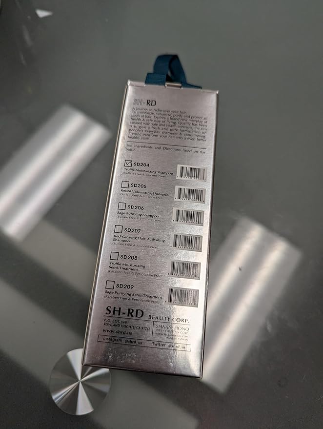 SH-RD Truffle Moisturizing Shampoo for Dry Damaged Hair | Shampoo with Truffle Extract, Keratin, Rosemary | Intense Hydration, Repair & Scalp Relief | Sulfate-Free - 6.76oz/200ml