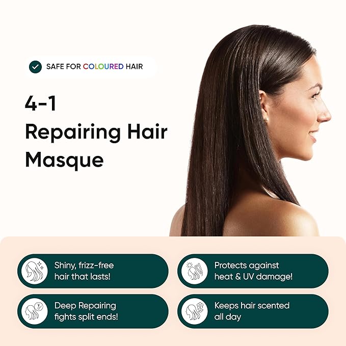 100% Organic Moroccan Argan Oil & Natural Keratin Masque | For Dry, Damaged & Color Treated Hair | Cold Prerssed Oils for Deep Nourishment | Sulfates, Parabens & Cruelty Free | 7 oz