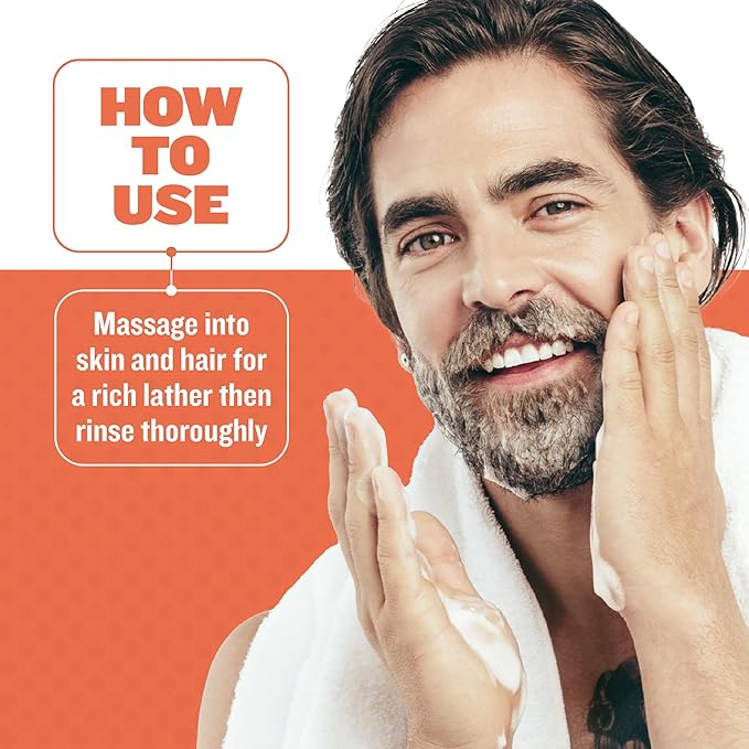 Dr. Eddie's Facial Fortress 3 in 1 Face, Hair, & Beard Wash - Beard and Face Wash for Men, Beard Cleanser, Face Soap, Beard Care, Dandruff Shampoo with Pyrithione Zinc - 8 Fl Oz (Pack of 1)