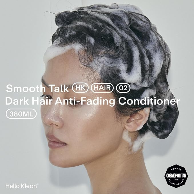 Smooth Talk Dark Hair Anti-Fading Conditioner - Hydrates & Repairs to Reverse Damage Caused by Hard Water - Stop Color Fading & Protect Against Brassiness - With UV Protection