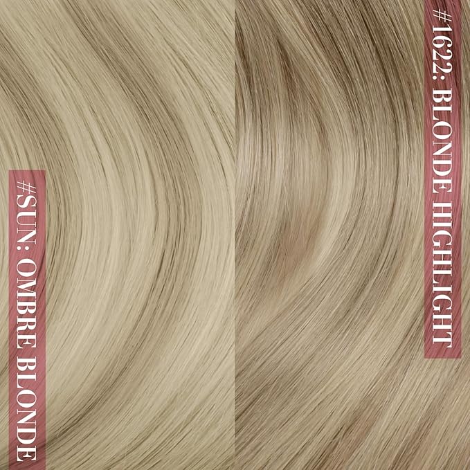 YoungSee 150g Clip in Hair Extensions Real Human Hair Ombre Blonde Clip in Extensions Light Ash Brown to Platinum Blonde Hair Extensions Clips in for Women 20Inch 7Pcs