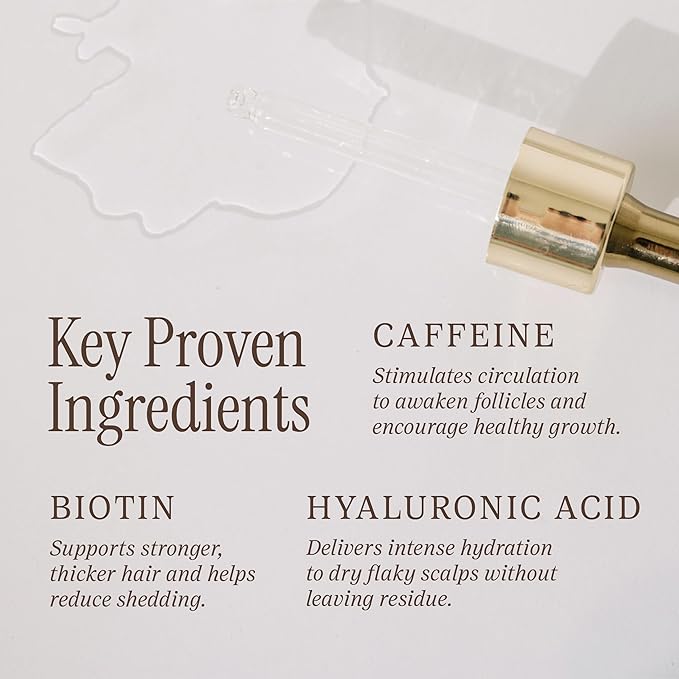 Salee- Dry Scalp Serum Nourishing & Moisture Relief | Thicker Fuller Hair, Reduce Shedding, Hydrate, Stimulate, Strengthen, Biotin, Caffeine & Hyaluronic Acid