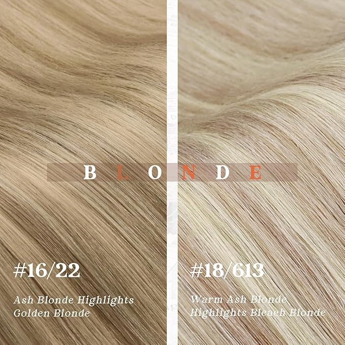 Sunny Hair Nano Bead Human Hair Extensions 24inch Nano Hair Extensions #18 Ash Blonde Highlight with #613 Bleach Blonde Invisible Nano Tip Human Hair Nano Hair Extensions Long Straight 50g for Women