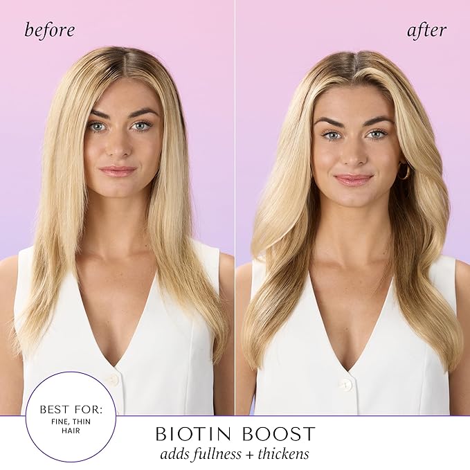 HASK Biotin Boost Thickening Shampoo + Conditioner Set | Adds Fullness, Strengthens, Volumizes, Sulfate-Free, Paraben-Free, Gluten-Free, Color Safe