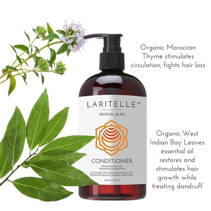 Organic Conditioner, Hair Loss Prevention, Anti-Breakage, Split Ends Treatment, Argan Oil, Rosemary and Palmarosa, NO GMO, Sulfates, Gluten, Alcohol, Parabens, Phthalates, 16 oz