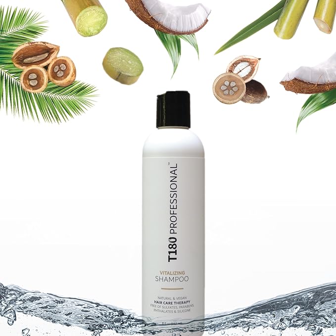 Vitalizing Shampoo - Natural Shampoo for Fine, Normal & Color Treated Hair - Gentle Cleansing Formula, Vegan Hair Care -No Sulfates, Parabens, Phthalates or Silicone - 8 fl oz