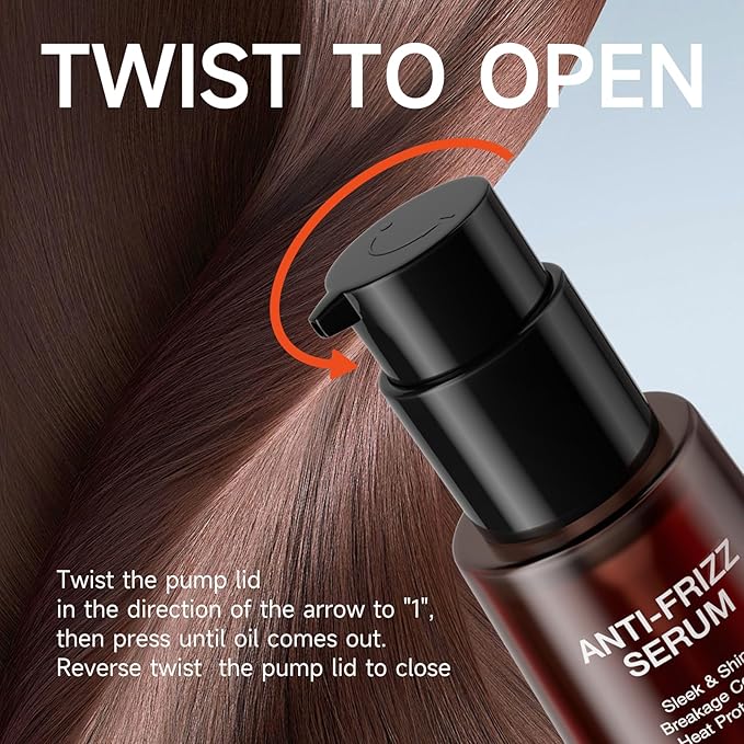 JVR Hydrating Hair Serum for Frizzy and Damaged Hair,Heat Protectant Oil for Frizz Control, Keratin Hair Treatment Essence for Damaged Dry Hair Jojoba Oil, Castor Oil, Anti Frizz Hair Product 2.7 oz
