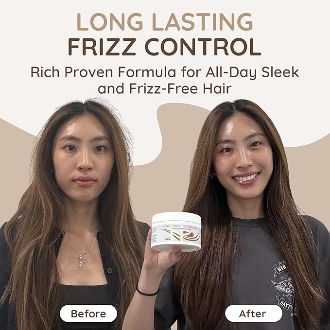VITAMINS hair cosmetics Keratin Leave in Conditioner for Dry Damaged Hair - Curl Defining Cream for Frizz Control, Detangling & Ultimate Hydration - For Thick Coarse Straight & Curly Hair