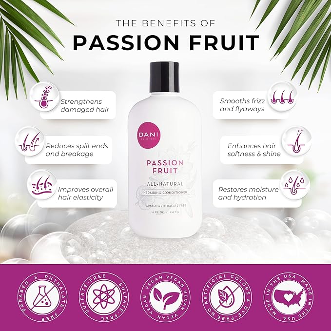 Naturals Conditioner – Passion Fruit, Nourishing & Hydrating for All Hair Types, Promotes Healthy Scalp & Hair Follicles, Vegan & Color-Safe, 12 oz