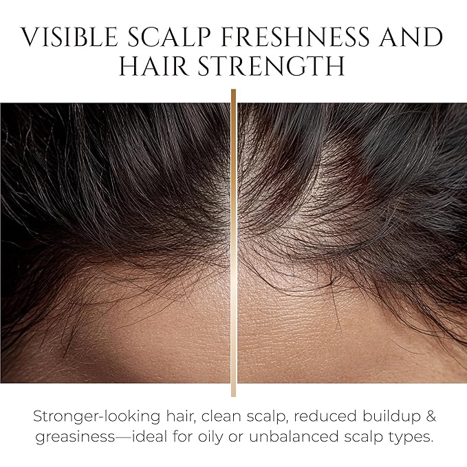 HADAT Root Strengthening Shampoo Hair Growth - Premium Rosemary Clarifying Shampoo for Oily Scalp - Moisturizing Volumizing - Sulfate Low, p-H Balanced, for Women & Men, 8.45 Fl Oz