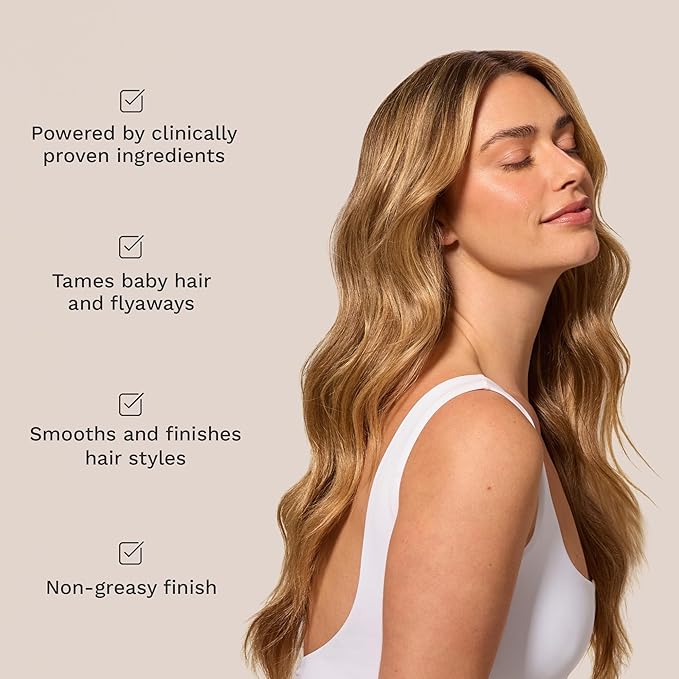 HAIR BURST Baby Hair Tamer Stick - Instant Smoothing & Finishing Baby Hair Flyaway Tamer, Non-Greasy Hair Frizz Control Brush with Nourishing Coconut & Argan Oils, Vegan & Cruelty-Free