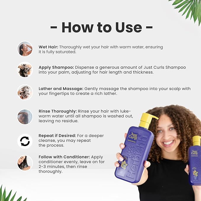 Herbishh Curly Hair Shampoo, Conditioner & Deep Conditioner (3 x 16.91 fl oz) Curly Hair Products Gift Set for Women & Men, Sulfate Free Shampoo, Keratin Coconut Avocado Oil, Frizz Control, Vegan