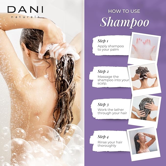 Naturals Shampoo - Lemongrass Lavender - Calming for the scalp; Scalp redness reduction; Reduces dandruff & dryness, 12 oz