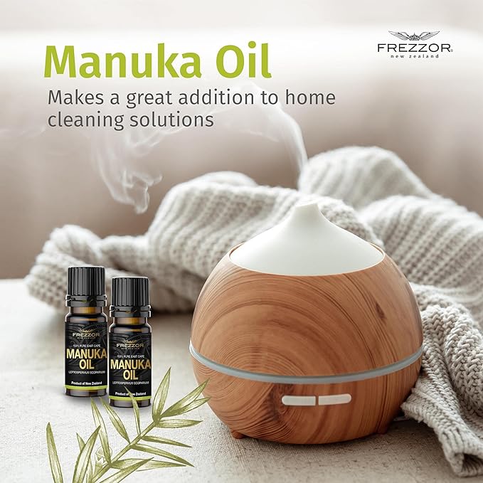 FREZZOR Manuka Essential Oil - Promotes Healthy Nails & Smooth, Acne-Free Skin (10ml) 5 Bottles - 100% Pure Natural High-Grade Manuka Oil Essential Oil for Topical Use & Aromatherapy Diffuser.