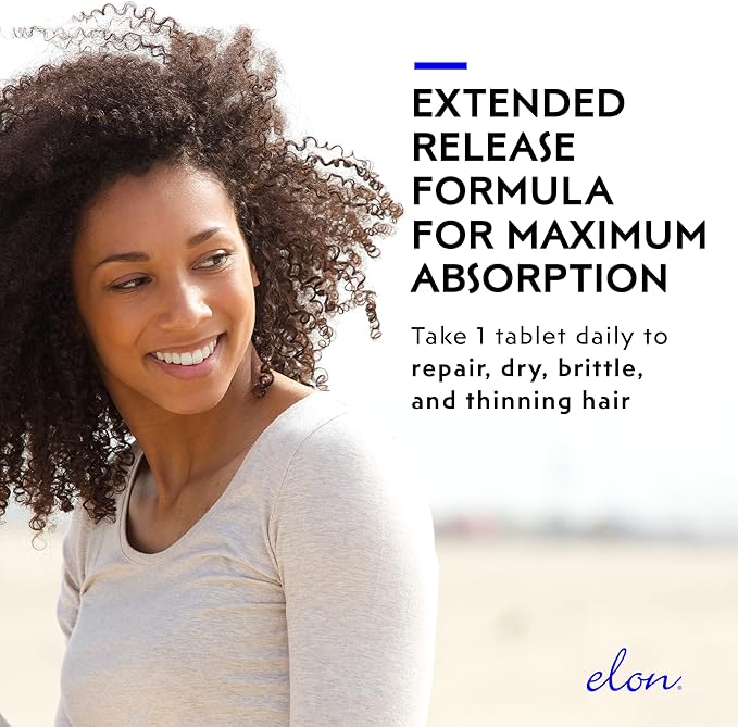 Elon Matrix 5000 - Biotin 5000mcg Vitamins for Hair Growth w/Extended Release - Promotes Healthy & Strong Hair - Pack of 3 (180 Day Supply)