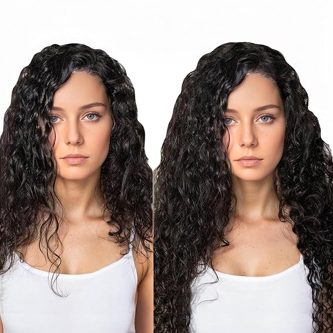 RUNATURE Curly Tape ins Human Hair Extensions Natural Black #1B Tape in Hair Extensions Real Human Hair Full Ends Curly Human Hair Tape in Extensions Silky Glue in Hair Extensions 16 Inch 50g 20pcs