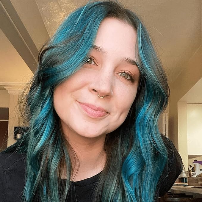 Overtone Color Depositing Semi-Permanent Hair Dye Conditioner - 8 oz For Natural & Color-Treated Hair, Moisturizing Shea Butter & Coconut Oil - Vegan & Cruelty-Free, Extreme Teal