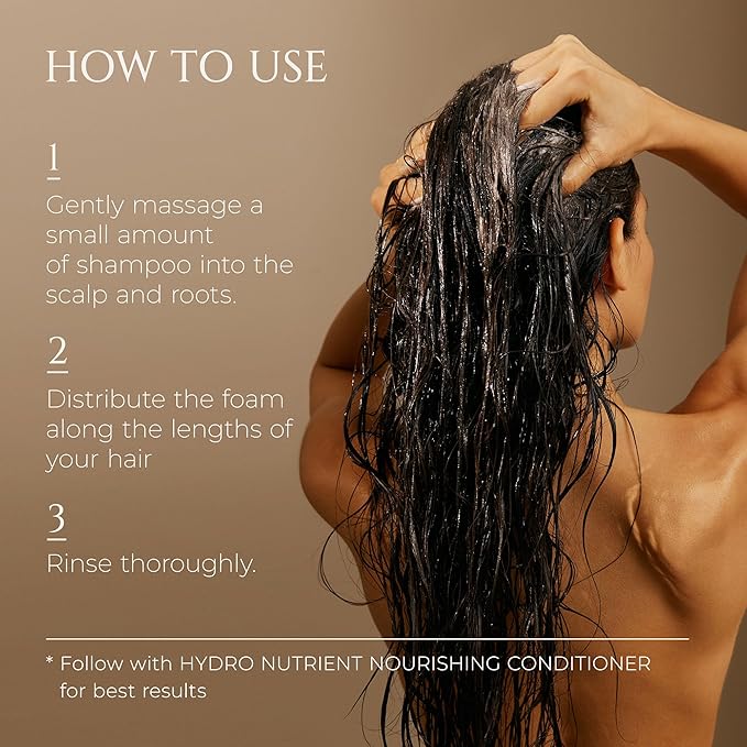 HADAT Hydro Nourishing Moisture Shampoo – Salon-Grade Sulfate-Free, For Dry, Frizzy, or Color-Treated Hair – Deep Hydration, Shine & Smooth Finish – Professional Haircare (8.45 Fl Oz)