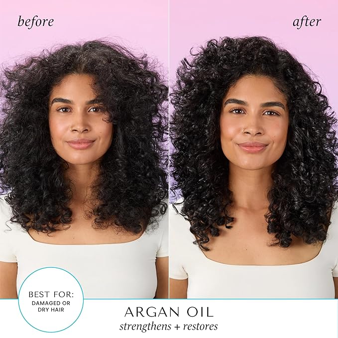 HASK Argan Oil Repairing Shampoo + Conditioner Set | Color Safe, Sulfate-Free, Paraben-Free, Gluten-Free, Cruelty-Free, For All Hair Types