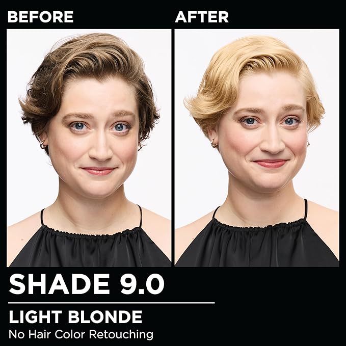 Garnier Hair Color Olia Ammonia-Free Brilliant Color Oil-Rich Permanent Hair Dye, 9.0 Light Blonde, 2 Count (Packaging May Vary)