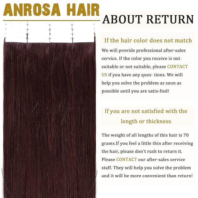 Anrosa 18 inch Ombre Tape in Hair Extensions Real Remy Human Hair Tape in Premium Quality Silky Hair Natural Hair Extensions Seamless Skin Weft Double Sided 20/pcs 50g