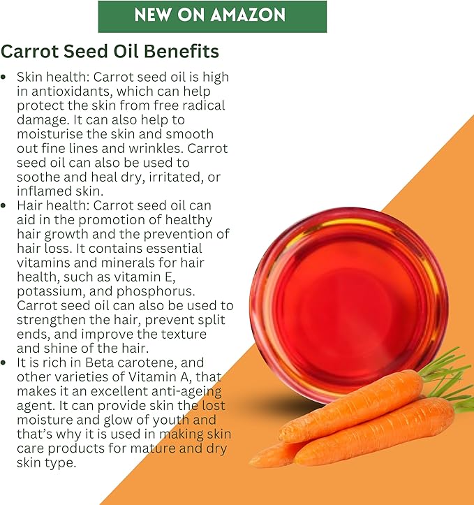Carrot Seed Oil- USDA Organic Cold Pressed Unrefined (4 oz)
