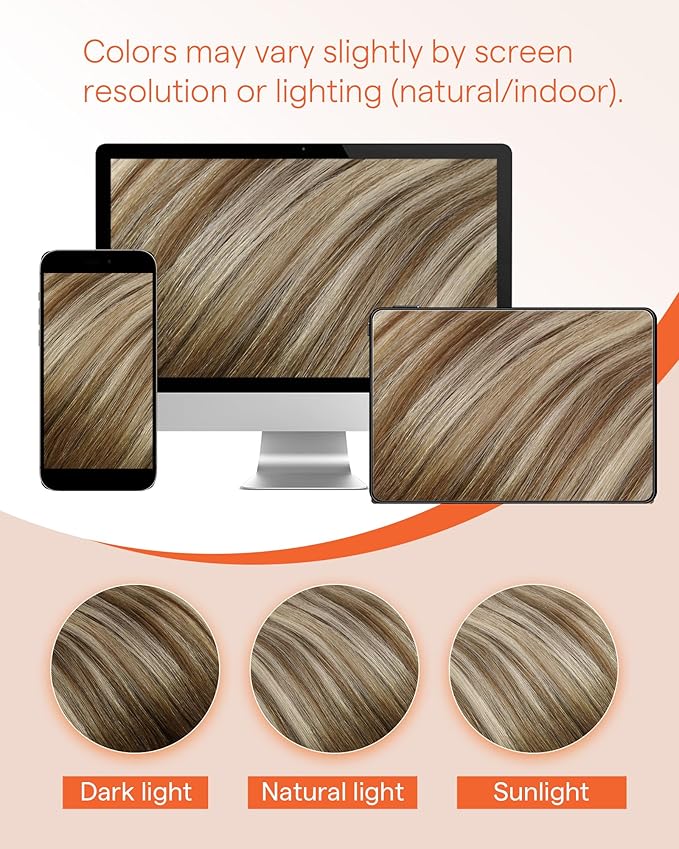 Sunny Hair Micro Link Hair Extensions Human Hair 24inch Micro Loop Human Hair Medium Brown Ombre Platinum Blonde Balayage Micro Hair Extensions Real Human Hair for Daily Use 50g
