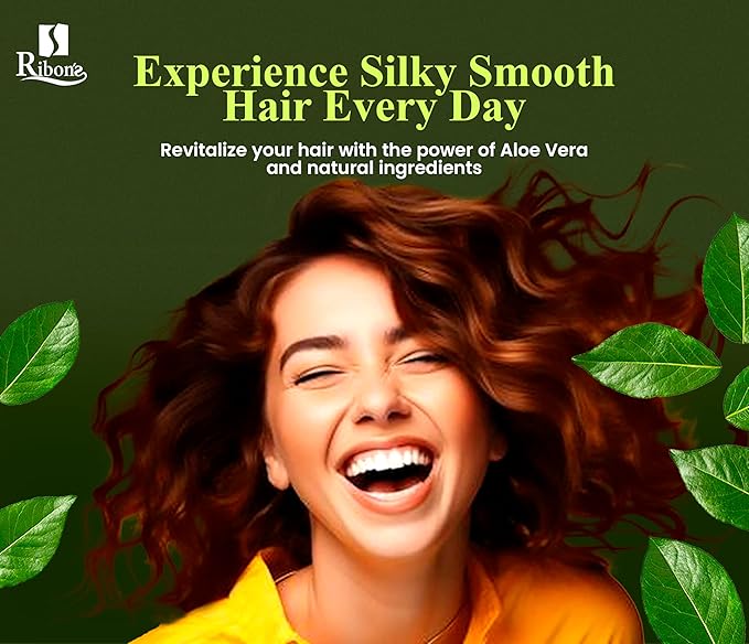 Ribon's Conditioner 450ml - Nourishing Hair Conditioner for Women, Moisturizing & Detangling, Prevents Hair Loss, 100% Natural, Floral Scent, Sulfate & Paraben-Free, Hair Care Treatment with aloe vera