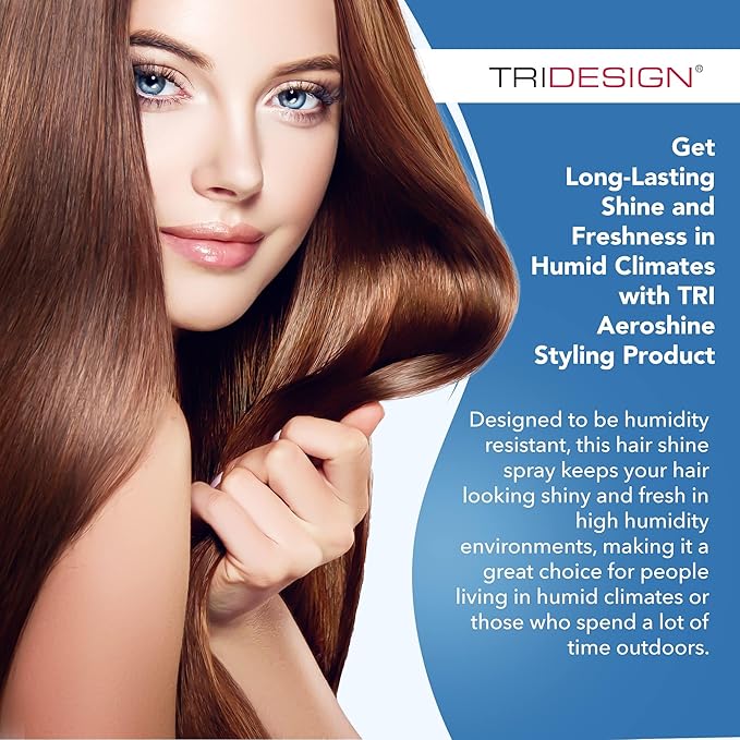TRIDESIGN Aeroshine Finishing Styling Hairspray, Ultra-lightweight, Spray-in Shine with Sun Protection for All Types of Hair, Formulated for Dry Frizzy Hair, 3 Fluid Oz