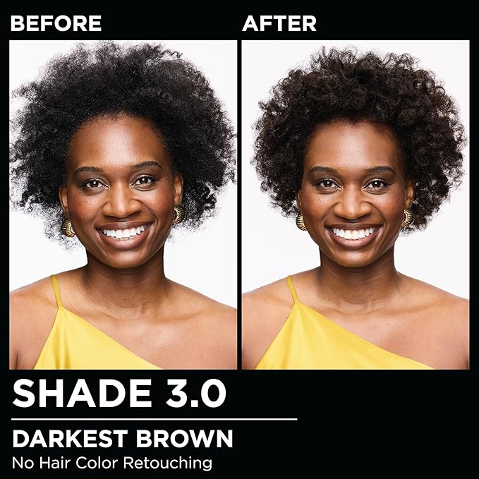 Garnier Hair Color Olia Ammonia-Free Brilliant Color Oil-Rich Permanent Hair Dye, 3.0 Darkest Brown, 2 Count (Packaging May Vary)