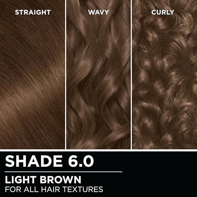 Garnier Hair Color Olia Ammonia-Free Brilliant Color Oil-Rich Permanent Hair Dye, 6.0 Light Brown, 1 Count (Packaging May Vary)