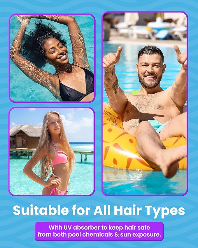Reflect HշO Swim Shampoo - Sulfate-Free Copper & Chlorine Hair Protection with Keratin, Vitamin E & B5 for Green Hair & Fading - Chlorine Removal Shampoo for Swimmers of All Hair Types - 8oz