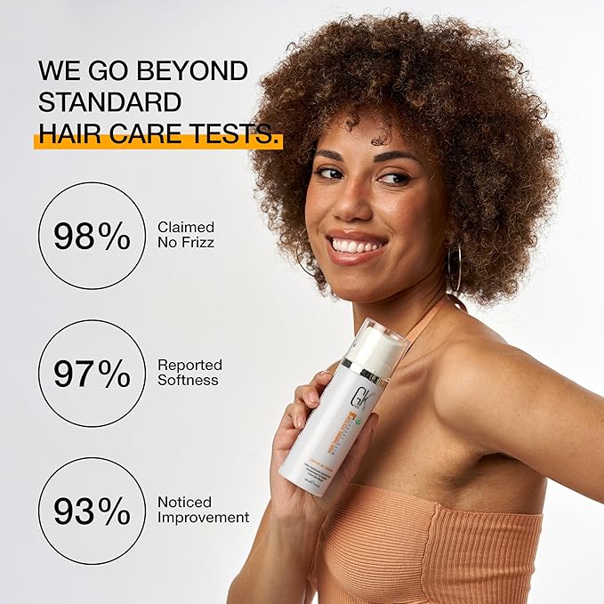 GK HAIR Vegan leave in conditioner for curly hair (4.4 Fl Oz/130ml) Conditioning Hydrating Smoothing Moisturizing & Frizz Control For Dry Damaged Hair Taming before Swimming or Exercise