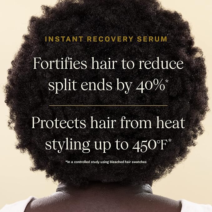 JVN Instant Recovery Serum, Leave-In Anti Frizz Hair Serum, Repairs Hair & Protects Against Heat Damage, Smoothing Serum for All Hair Types (3.4 Fl Oz)