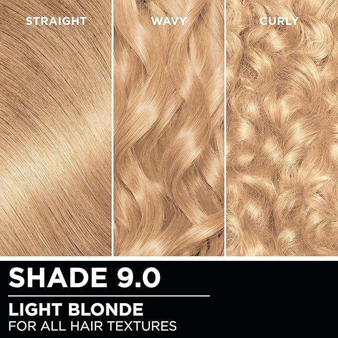 Garnier Hair Color Olia Ammonia-Free Brilliant Color Oil-Rich Permanent Hair Dye, 9.0 Light Blonde, 2 Count (Packaging May Vary)