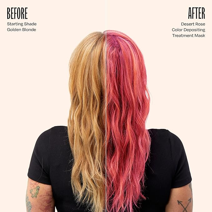 Overtone Daily Color Depositing Conditioner: 8oz Temporary Coloring Conditioner w/Shea Butter & Coconut Oil, Refresh Color & Prevent Fading, Vegan & Cruelty-Free, Rose Gold is Desert Rose