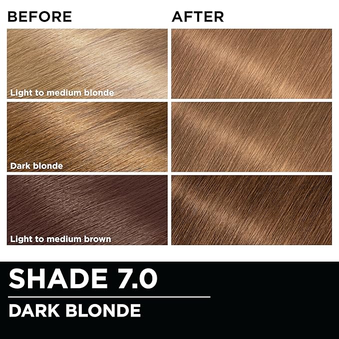 Garnier Hair Color Olia Ammonia-Free Brilliant Color Oil-Rich Permanent Hair Dye, 7.0 Dark Blonde, 2 Count (Packaging May Vary)
