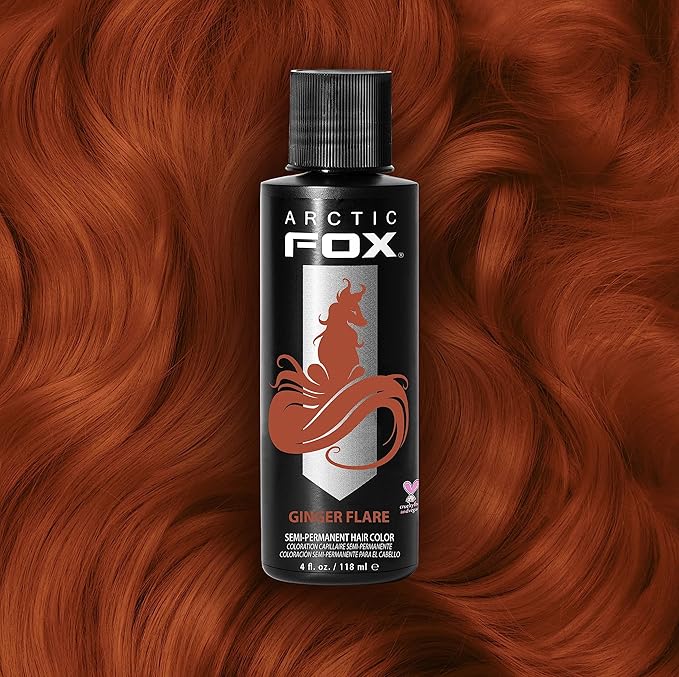 ARCTIC FOX Vegan and Cruelty-Free Semi-Permanent Hair Color Dye (4 Fl Oz, GINGER FLARE)