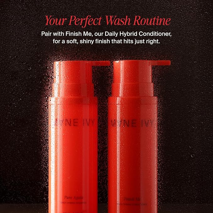 Pure Pain Daily Hybrid Shampoo - Sulfate-Free Deep Cleanse & Nourish - Aloe & Hibiscus Scalp Soother - Baobab Protein Strength - All Hair Types