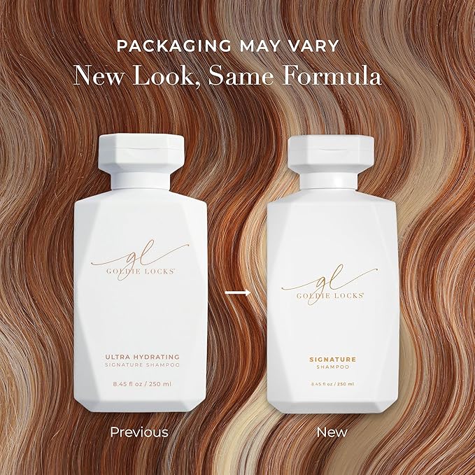 Goldie Locks Ultra Hydrating Shampoo – For All Hair Types – Moisturizing Sulfate-Free Formula – Safe for Color-Treated & Extension Hair – Strengthens & Protects Shine – 8.45 Fl Oz (Packaging May Vary)