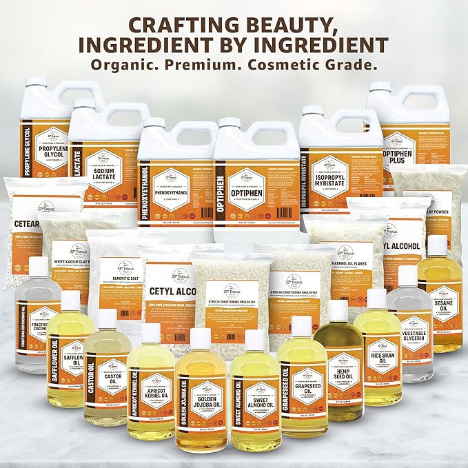 33rd PARALLEL | Golden Jojoba Oil (8 oz) Cold Pressed & Unrefined; Non-GMO; 100% Pure & Natural Hexane Free | Moisturizing Oil for Skin, Face, Hair & Nails | 8 FL OZ