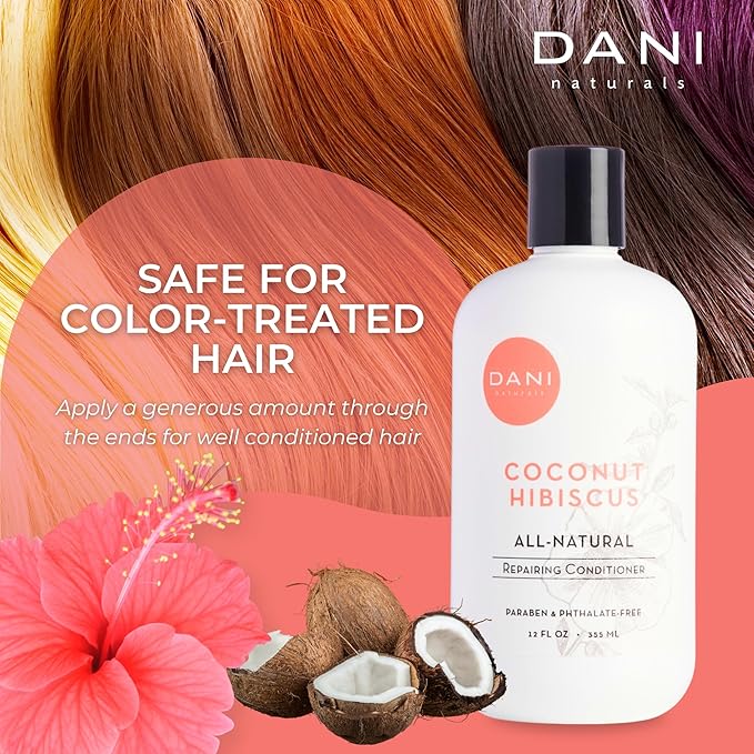 Naturals Conditioner – Coconut Hibiscus, Strengthening & Hydrating for Dry or Damaged Hair, Lightweight & Nourishing, Vegan & Color-Safe, 12 oz