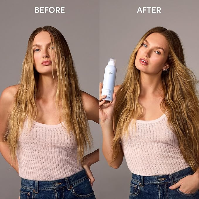 OUAI Super Travel Size Dry Shampoo - Volumizing Dry Shampoo - Absorbs Oil, Dirt & Sweat - Blends Seamlessly into Hair with Zero Residue & Enriched with a Long-Lasting Scent - Cape Town (2 oz)
