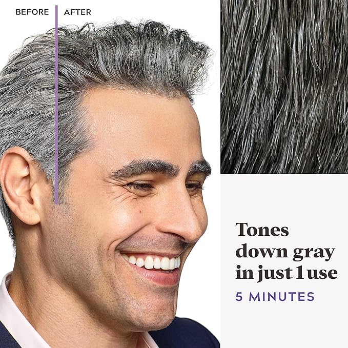 Just For Men Touch of Gray, Mens Hair Color Kit with Comb Applicator for Easy Application, Great for a Salt and Pepper Look - Dark Brown, T-45, Pack of 1