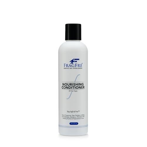 Fragrance Free Conditioner 8 oz - Parabens Free Hypoallergenic - Hair Conditioner for Sensitive Skin - Deep Conditioning for Normal Treated and Fragile Hairs - Vegan Gluten Free (1 Pack)
