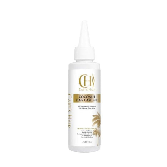 Coconut Hair Care Oil - Organic Coconut Oil for Skin, Hair, and Body, 100% Pure and Natural Hair Oil for Hair Growth, Scalp Nourishment, Damage Repair, and Hydration, Hair Tonic - (4 Fl Oz)