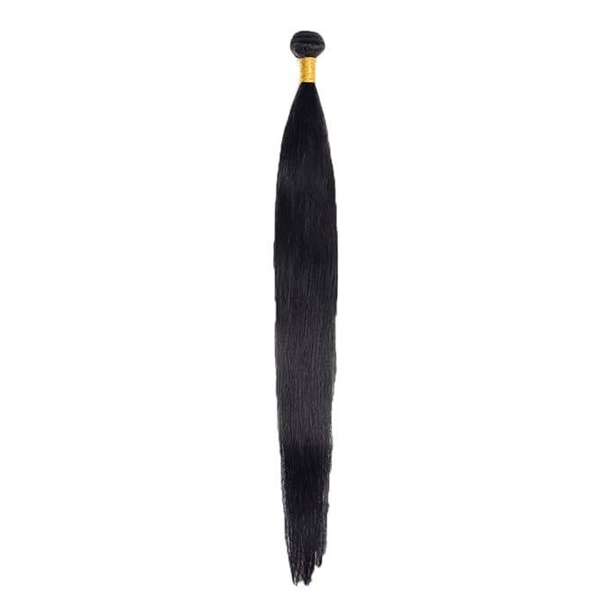 #1B Human Hair Bundles Straight Bundles 20 Inch Unprocessed Brazilian Virgin Hair Weave 1 Bundle 50 Grams Per Bundle Natural Color Bundle Human Hair Extensions