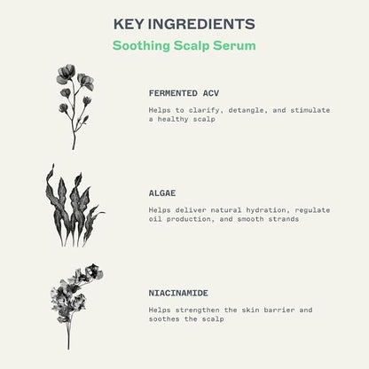 JooY Soothing Scalp Serum + Clarify Conditioner Duo | Itchy Scalp Relief & Lightweight Hydration | Fermented Superfoods, Niacinamide, Apple Cider Vinegar & Tea Tree for Comfort & Manageability